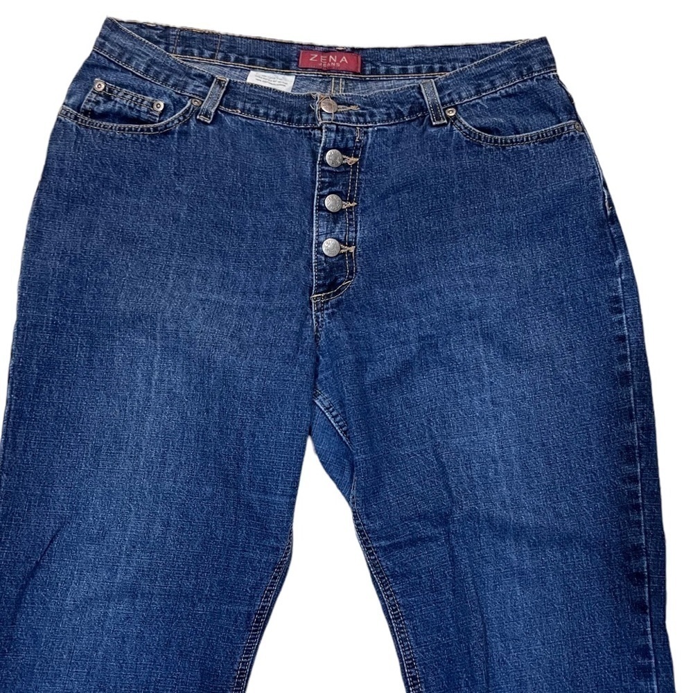 Zena Vintage 90’s Button Fly High Waisted Mom Straight Leg Jeans Sz 16 - Picture 2 of 9